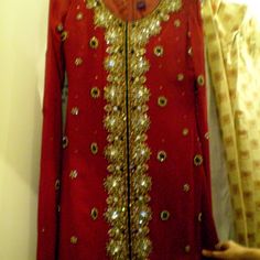 This Gorgeous Dress Is New.. I Decided On A Different Color So This One Was Never Worn. Includes: Shirt With Long Gather Sleeves Lehnga Dupatta- Wider Border Where It Sits On The Head Clutch All Hand Work. Some Stones May Fall During Shipping So I'll Include Extra That Can Be Glued On. Size 4-6. Can Provide Exact Measurements. Open To Descent Offers. Proceeds Will Go To Charity. Red Bollywood Dress For Wedding, Elegant Fitted Wedding Dress With Zari Work, Red Bollywood Wedding Dress, Elegant Red Gown With Resham Embroidery, Formal Festive Wedding Dress With Zari Work, Red Wedding Dress With Resham Embroidery, Festive Fitted Hand Embellished Wedding Dress, Red Evening Gown With Resham Embroidery, Formal Red Gown With Resham Embroidery