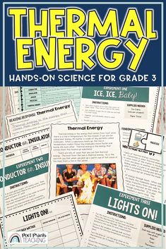 thermo energy hand - on science for grade 5 students with text and pictures