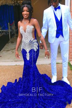 Royal Blue Sequins Mermaid Rhinestones Formal Dress Prom Dress Inspo, Prom Couples, Prom Inspiration, Gorgeous Prom Dresses, Prom Girl Dresses, Senior Prom Dresses, Royal Blue Prom Dresses, Classy Prom Dresses, Mermaid Prom Dress