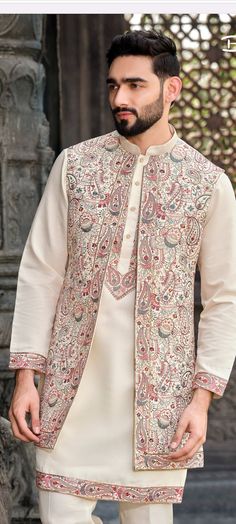 Mens Indian Latest Design for Cream Kurta Pajama Jacket Groom Wedding Party Wear Engagement Function Occasion Ethnic Dress - Etsy Canada Marriage Outfit, Best Wedding Suits For Men, Indian Menswear, India Fashion Men, Men Dresses, Indian Embroidery Designs, Indian Wedding Clothes For Men, Best Wedding Suits, Sherwani For Men Wedding