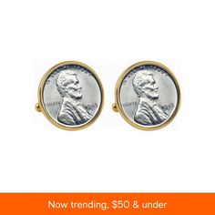 in stock Steel Penny, American Coins, Cuff Links, Lincoln, Penny, Cufflinks, Coin, Pick Up, In Store