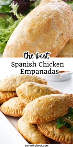 the best spanish chicken empanadas are made with fresh ingredients and ready to be eaten