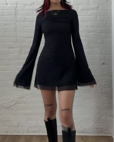 Euphoria Party, Jane Dress, Black Everything, Fire Fits, All Black Everything, Outfits 2023, Addams Family, Grunge Punk, Elegant Accessories