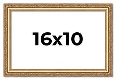 an old gold frame with the number sixteen on it, in front of a white background