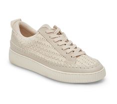 The perfect go-anywhere, do-anything shoe, these leather lace-up sneakers feature a cool, woven design with stitching detail that pairs well with any outfit. From Dolce Vita. White Lace-up Sneakers With Woven Sole, Dolce Vita Notice Sneakers, Dolce Vita Leopard Sneakers, White Lace-up Platform Sneakers With Woven Sole, Beige Lace-up Sneakers With Textured Sole, Lace Up Sneakers, Woven Design, Leather Lace, Up Styles