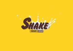 the word shake is made up of milk splashing out of it's side