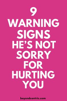 When one partner hurts the other through words or actions, an apology can often start the journey to healing and reconciliation. However, not all apologies carry the same weight, and at times they can be insincere. This post will outline 9 warning signs that may suggest he is not truly sorry for hurting you. | Relationship Advice. Toxic Dating | An Apology, Not Sorry, Warning Signs