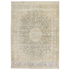 an antique persian rug on a white background