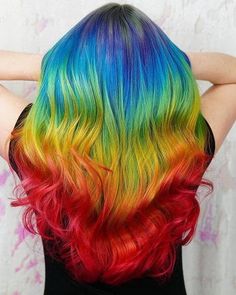 Hair Dye Videos, Hair Rainbow, About Rainbow, Dyed Hair Pastel, Multi Colored Hair