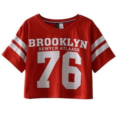 brooklyn 76 printed crop top shirt Punk Crop Top, Printed Crop Top, Crop Top Shirt, Tees Pattern, Model Outfits, Crop Top Tees, Red S, Crop Top Shirts, Crop Shirt