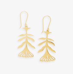 Ingrid Botanical Abstract Floral Leaf Drop Earrings Brass Earrings Nature-inspired Leaf-shaped Earrings, Yellow Gold Leaf-shaped Brass Earrings, Gold Leaf Botanical Jewelry, Elegant Leaf-shaped Brass Earrings, Gold Botanical Dangle Earrings, Nickel Free Gold Botanical Jewelry, Nickel-free Gold Botanical Jewelry, Elegant Brass Leaf Jewelry, Nickel-free Botanical Gold Jewelry