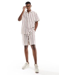 Shorts by ASOS DESIGN Part of a co-ord set Shirt sold separately Regular rise Elasticated drawstring waist Functional pockets Regular fit Two Piece Shirt, Shirt And Shorts, Co Ord Set, Red Stripe, Maxi Dress Trend, Black Wrap Dress, Hoodies For Sale, Vans Old Skool, Plus Size Pregnancy