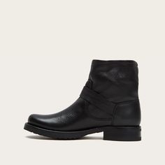 Veronica Bootie | FRYE Since 1863 The Frye Company, Rugged Leather, Goodyear Welt, Black 7, Bags And Accessories, Shoes Booties, Short Boots, Biker Boot, Wedge Boot