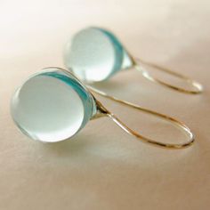 Round Glass Drop Earrings Downtown Tokyo, Designers Jewelry Collection, Glass Drop Earrings, Word Meaning, Silver Glass, Jewelry Lookbook, Jewelry Brand, Aquamarine Blue, Silver Drop Earrings