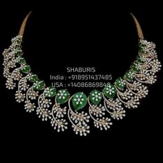 Diamond Necklace - Bridal Necklace - Wedding Necklace - 925 silver Jewelry,South Indian Jewelry,bridal choker,Indian Wedding Jewelry,pure Silver indian jewelry - SHABURIS Diamond Cutdana Necklace For Gift, Traditional White Gold Diamond Necklace For Wedding, Green Hallmarked Diamond Necklace For Wedding, Hallmarked Green Diamond Necklace For Wedding, Traditional Diamond Necklace With Single Cut Diamonds For Celebration, Traditional White Gold Bridal Necklace Hand Set, Traditional White Gold Bridal Necklace With Hand Set, Diamond Cutdana Jewelry For Anniversary, Temple Jewelry Style Necklace With Tilla For Anniversary