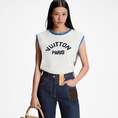 LOUIS VUITTON® - Vuitton Paris Basketball Tank Top - White Louis Vuitton Shoes Women Louis Vuitton Official, Luxury Sporty Outerwear With Logo Print, Louis Vuttion Shirts, Pretty Womens Basketball Shoes, Louis Vuitton Women Clothing, Sporty Luxury Outerwear With Logo Print, Lv Clothes Louis Vuitton, Paris Women Shirt, Louis Vuitton Spring Summer 2023