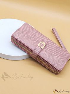 Bird in Bag - Womens Multi-Function Large Capacity Zip-Up Classic Wallet, Suitable for Phone Storage Writing Numbers, Pink Pattern, Leather Style, Bird In Bag, Save The Planet, Style Elegant, Leather Fashion, Zip Up, Pu Leather