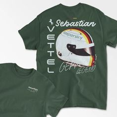 Sebastian Vettel T-shirt German Legend Formula 1 Racing - Etsy F1 Shirt Design, Motorsport Clothing, F1 Race, Formula 1 Racing, Car Apparel, Shirt Prints, Sebastian Vettel, Pretty Shirts, Racing Shirts