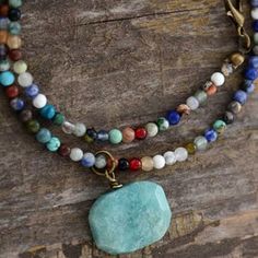 Mixed Stone Necklace, Mixed Beads Necklace, Crystal Bead Necklace, Beaded Jewelry Tutorials, Long Necklaces, Beaded Jewelry Patterns, Beaded Necklaces, Beaded Choker, Focal Bead