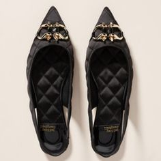 New In Box, Anthropologie, Lenora Quilted Slingback Flats In Black. They Are Awesome! Elastic Slingback Styling. Brass Detail Embellishment. Chic Slip-on Slingback Pumps For Party, Chic Flat Slingback Pumps For Party, Elegant Slingback Slip-on Pumps For Party, Elegant Slip-on Slingback Pumps For Party, Elegant Party Slingback Slip-on Pumps, Chic Flat Slingback Pumps For Evening, Black Flat Slingback Pumps For Party, Elegant Flat Slingback Pumps With Heel Strap, Elegant Formal Slingback Slip-on Pumps