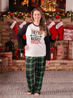 * Please add each size separately to your shopping cart
* Soft and comfy
* ' Dear Santa They're The Naughty Ones '
* Flame resistant
* Material: 96% Polyester, 4% Spandex
* Machine wash, tumble dry
* Imported Family Matching Pajamas, Christmas Letter, Contrast Top, Pajamas Sets, Matching Pajamas, Christmas Lettering, Plaid Pants, Dear Santa, Christmas Pajamas