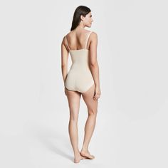 The Remarkable Results Open-bust Panty Bodysuit uses breathable, comfortable compression to tone the tummy and thighs, and gives you a perky rear view. And, best of all? The bodysuit style provides added tummy control and eliminates muffin top, while the lightweight, seamless design offers sleek, easy wear for every day. Full Coverage Compression Bodysuit With Lined Body, Fitted Sports Shapewear, Fitted Beige Shapewear For Workout, Beige Fitted Workout Shapewear, Beige Stretch Bodysuit With Medium Bust Support, Beige Stretch Full Coverage Bodysuit, Bodysuit Style, Compression Wear, Open Bust