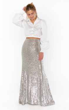 Dance the night away in this sparkly lil number! The RSVP Skirt pairs back perfectly as a matching set with the Invite Only Top, stilettos and vintage inspired accessories for the ultimate party look. Glamorous Fitted Evening Skirt, Glamorous Fitted Skirt With Sparkling Details, Glamorous Fitted Sparkling Skirt, Disco Style Evening Skirt For Party Season, Glamorous Fitted Skirt For Date Night, Glamorous Sparkling Skirt, Disco Style Skirt For Evening And Party Season, Disco Style Skirt For Evening Party Season, Elegant Sparkling Bottoms For Evening