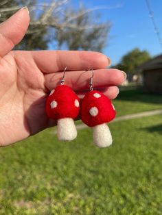 Add a fungi-tastic touch to your style with our red mushroom earrings! 🍄 Available in silver stainless steel earrings. Cottagecore Earrings, Felted Earrings, Felt Mushroom, Mushroom Earrings, Goblin Core, French Hook Earrings, Mini Hands, Hand Felted, Stainless Steel Earrings