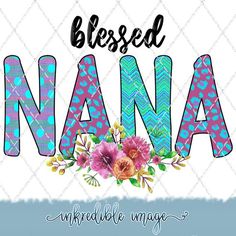 the word mama is surrounded by colorful flowers