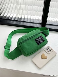 BagForLove - Portable Outdoor Travel Fanny Pack with Mini Slogan Patch - Lightweight and Stylish Product Description Color Green Strap Type Adjustable Pattern Type Plain Bag Size Mini Closure Type Zipper Style Unisex Type Bum Bag Composition 100% Nylon Material Polyamide Size Chart INCH CM Strap Length Bag Height Bag Width Bag Length 36.6 inch 4.3 inch 2 inch 6.7 inch Strap Length Bag Height Bag Width Bag Length 93 cm 11 cm 5 cm 17 cm Details Pictures Similar Products h2 { text-align: center; } Green Casual Belt Bag With Adjustable Strap, Casual Green Belt Bag With Adjustable Strap, Casual Green Belt Bag For Everyday Use, Casual Green Belt Bag For Travel, Green Casual Belt Bag For Daily Use, Trendy Green Belt Bag With Pockets, Casual Green Belt Bag For Daily Use, Casual Belt Bag For School, Casual Belt Bag With Zipper Closure