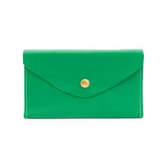 Kelly GreenTHE wallet. Functions like a dream, holds all you need, doubles as a clutch. Available in a myriad of colorful leather options, so you can choose the one that is perfectly you. This classic design features 6 credit card slots, a compartment for organizing bills and receipts, and a back zippered coin pocket— all in a slender silhouette. The sleeve of this wallet also holds your phone, so feel free to carry it solo anytime you feel like getting dressed up. Available in soft chrome tanne Modern Bifold Clutch With Card Slots, Green Classic Wallet With Rfid Blocking, Classic Green Wallet With Rfid Blocking, Green Bifold Wallets With Interior Card Slots, Green Bifold Wallet For Everyday Use, Envelope Wallet With Coin Pocket, Modern Clutch With Card Slots For Daily Use, Modern Clutch For Daily Use With Card Slots, Modern Green Bifold Card Holder