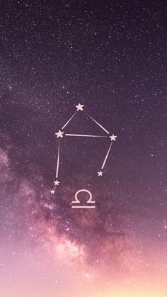 the zodiac sign is in the sky with stars