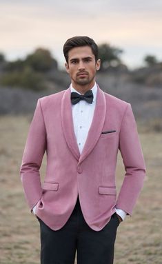 Top 8 Rose Pink Winter Wedding Ideas – Clear Wedding Invites Tuxedo Ideas, Allure Men, Groom Suits, Button Shawl, Rose Velvet, Groom Tuxedo, Allure Bridals, Slim Fit Tuxedo