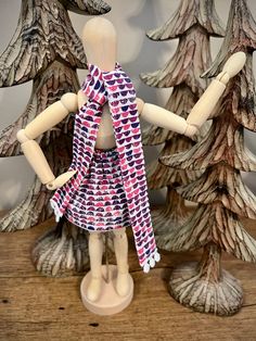 Doll skirt & scarf set. Elf Scarf, Elf Skirt, Skirt Scarf, Doll Skirt, Orange Color Block, Pink Wrap, Purple Scarves, Green Scarf, Dress Up Dolls