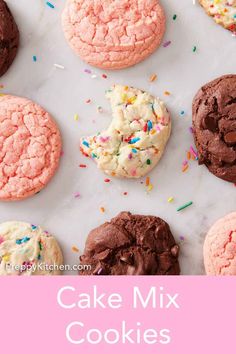 cake mix cookies with sprinkles and chocolate