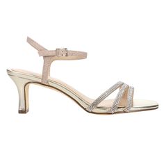 Whether you're attending a formal black tie event or dressing for a Friday night out, Bettany by Nina will complement and enhance your look. The low heel offers comfort and support and paired together with the sparkling rhinestone vamp strap adds an element of sophistication and elegance to your outfit. A versatile sandal addition to any fashion shoe wardrobe. $88.95 Fitted Low Heel Sandals For Prom, Elegant Holiday Sandals With Ankle Strap, Elegant Ankle Strap Sandals For Holiday, Elegant Low Heel Sandals For Formal Occasions, Elegant Open Toe Sandals For Holiday, Glamorous Low Heel Formal Heels, Formal Holiday Ankle Strap Sandals, Formal Ankle Strap Sandals For Holiday, Elegant Heels For Night Out And Holidays