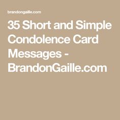 the text reads 33 short and simple condence card messages brandon gaile on it