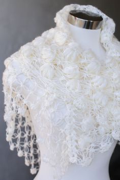 Bridal Cape Winter wedding Bridal Shawl Crochet by MODAcrochet Bohemian White Wraps For Wedding, Elegant White Capelet For Wedding, Cream Pashmina Shawl For Wedding, Elegant Shawl Capelet For Weddings, Elegant Wedding Capelet Shawl, Elegant Wedding Shawl Capelet, White Shawl Wrap For Wedding, Elegant Handmade Shawl For Wedding, Bridal Cape Winter