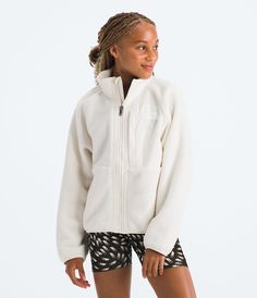 The relaxed-fit Girls’ Yumiori Full-Zip Jacket features 100% recycled, high-pile fleece designed for warmth and comfort—whether they’re playing in the front yard or the forest. As a Circular Design style, this jacket can be recycled with us and turned into something new at the end of its life cycle. Kids' Girls' Fleece [North Face, Northface, thenorthface, the northface, TNF, tnf] Trail Running Women, Women's Windbreaker, Womens Windbreaker, Girls Fleece, Circular Design, North Face Fleece, Life Cycle, Zip Jacket, Running Women