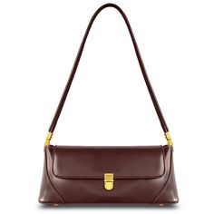 PRICES MAY VARY. ❤️【Size】：The Brown purse dimension measures 11x3.7x4.5 inches (LxWxH); The handle length is 11 inches; Weight 0.83lb, easy to wear on your shoulder.Perfect Size for Women.Please allow 1 inches size error due to manual measurement. ❤️【 Handbags Material, Durable Fabric】：The Brown shoulder bag Made of high quality PU leather and nylon lining. this small Brown purse is both durable and stylish, making it one of the top Brown purses for women. Compact and versatile, this shoulder pu Everyday Use Baguette Bag With Hasp Closure, Elegant Burgundy Flap Bag For Daily Use, Elegant Burgundy Shoulder Bag For Daily Use, Elegant Burgundy Square Shoulder Bag, Burgundy Shoulder Bag With Gold-tone Hardware For Office, Office Burgundy Shoulder Bag With Gold-tone Hardware, Elegant Burgundy Flap Bag For Everyday Use, Large Capacity Clutch Evening Bag, Large Capacity Clutch Evening Bag For Everyday Use