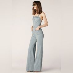 Questions? Leave A Comment Below! Chic Light Wash Cotton Jumpsuits And Rompers, Chic Denim Blue Wide Leg Jumpsuits And Rompers, Chic High Waist Cotton Overalls, Chic Wide Leg Denim Jumpsuit, Chic Denim Blue Wide Leg Overalls, Chic Spring Wide-leg Overalls, Chic Wide Leg Overalls For Spring, Chic High-waist Denim Blue Overalls, Full-length Denim Blue Jumpsuit For Spring