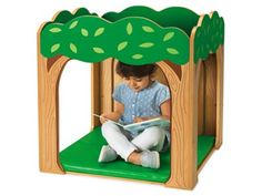 Toddler Treehouse Hideaway at Lakeshore Learning Tree Fort, Lakeshore Learning, Baby Activity Center, Toddler Classroom, School Chairs, Baby Activity, Home Daycare, Classroom Furniture, Playroom Ideas