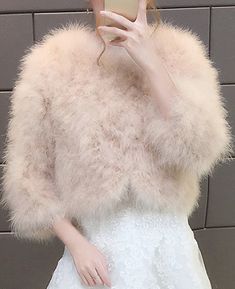 $99.90 - Beautiful White Cream Beige faux fur winter jacket (also for cold spring and autumn). This cute jacket is good for a fashion trendy street style look. For women, teens and ladies. Can be used for casual daily every day wear. Elegant Faux Fur Outerwear With Feather Trim, Chic Faux Fur Outerwear With Feather Trim, Chic Outerwear With Feather Trim For Evening, Chic Evening Outerwear With Feather Trim, Elegant Fluffy Winter Outerwear, Elegant Faux Fur Winter Outerwear, Elegant Winter Fur Coat With Feather Trim, Winter Beige Fluffy Fur Coat, Fluffy Beige Fur Coat For Winter