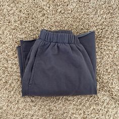 Nwt Originally $35 Comfortable Navy Bottoms For Loungewear, Comfortable Navy Loungewear Bottoms, Blue Cotton Pants With Built-in Shorts, Comfortable Blue Lounging Bottoms, Blue Cotton Bottoms For Weekend, Comfortable Blue Relaxed Fit Bottoms, Comfortable Relaxed Fit Blue Bottoms, Casual Bottoms With Built-in Shorts For Weekend, Comfortable Blue Bottoms With Pockets