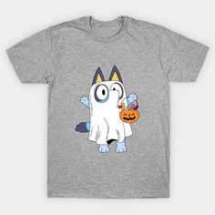 Celebrate Halloween with this adorable Bluey design. -- Choose from our vast selection of Crewneck and V-Neck T-Shirts to match with your favorite design to make the perfect graphic T-Shirt. Pick your favorite: Classic, Boxy, Tri-Blend, V-Neck, or Premium. Customize your color! For men and women. Kawaii Halloween Short Sleeve T-shirt, Kawaii Short Sleeve Halloween T-shirt, Tv Series, V Neck T Shirt, Graphic T Shirt, Ghost, Graphic Tshirt, Tshirt Designs, Crew Neck