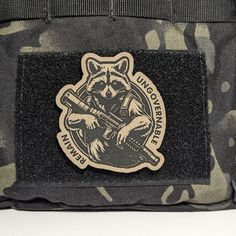 Tactical Raccoon Tattoo, Tactical Raccoon, Patches Aesthetic, Gear Room, Tac Gear, Tactical Gear Loadout