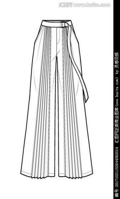 the front and back view of a women's pants with pleating on the sides