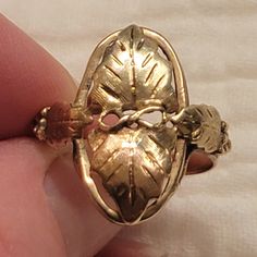 Vintage Black Hills Jewelry 10k Gold Ring With Leaves And Infinity Motifs Size 6 Ring With Leaves, Black Hills Gold Jewelry, 10k Gold Ring, Black Hills Gold, Black Hills, Jewelry Vintage, Gold Gold, 10k Gold, Womens Jewelry Rings