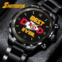 NFL Kansas City Chiefs Watch Custom Football Game Time Best Dad Ever Black Fashion Watch Introducing our Black Stainless Steel Watch, a symbol of sophistication and durability. Crafted with precision, its sleek black stainless steel case and strap offer a modern aesthetic. With precise quartz movement and scratch-resistant glass, it ensures reliability and style. Elevate [...] Nfl Kansas City Chiefs, Custom Football, Game Time, Football Games, Stainless Steel Watch, Black Stainless Steel, Kansas City Chiefs, Quartz Movement, Stainless Steel Case