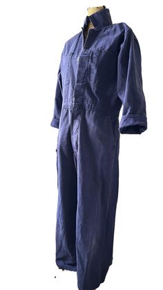 Amazing and perfectly soft workwear coveralls. USA made, but in French blue. Open sizing, see measurements in photos. Best fits small in men's or medium in women's, but not limited to if you are smaller! See photos for condition as item has wear consistent with age. All sales final. Vintage Coveralls, Comfy Fall Sweaters, French Workwear, Coverall Jumpsuit, Vintage Baby Clothes, Personalized Gifts For Her, French Blue, Mixing Prints, Vintage Baby